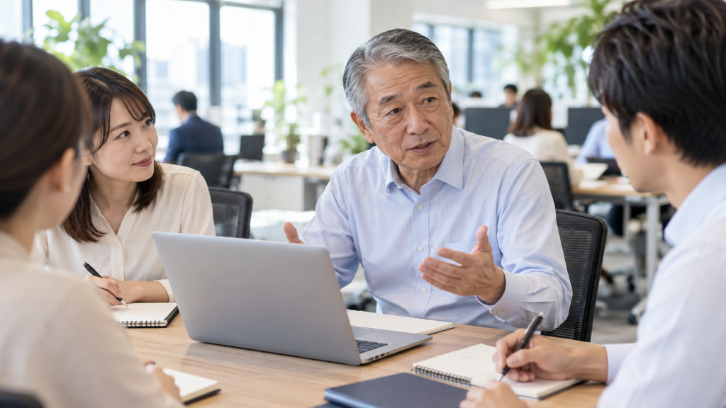 採用支援パートナーへの依頼範囲を相談・確認するイメージ
