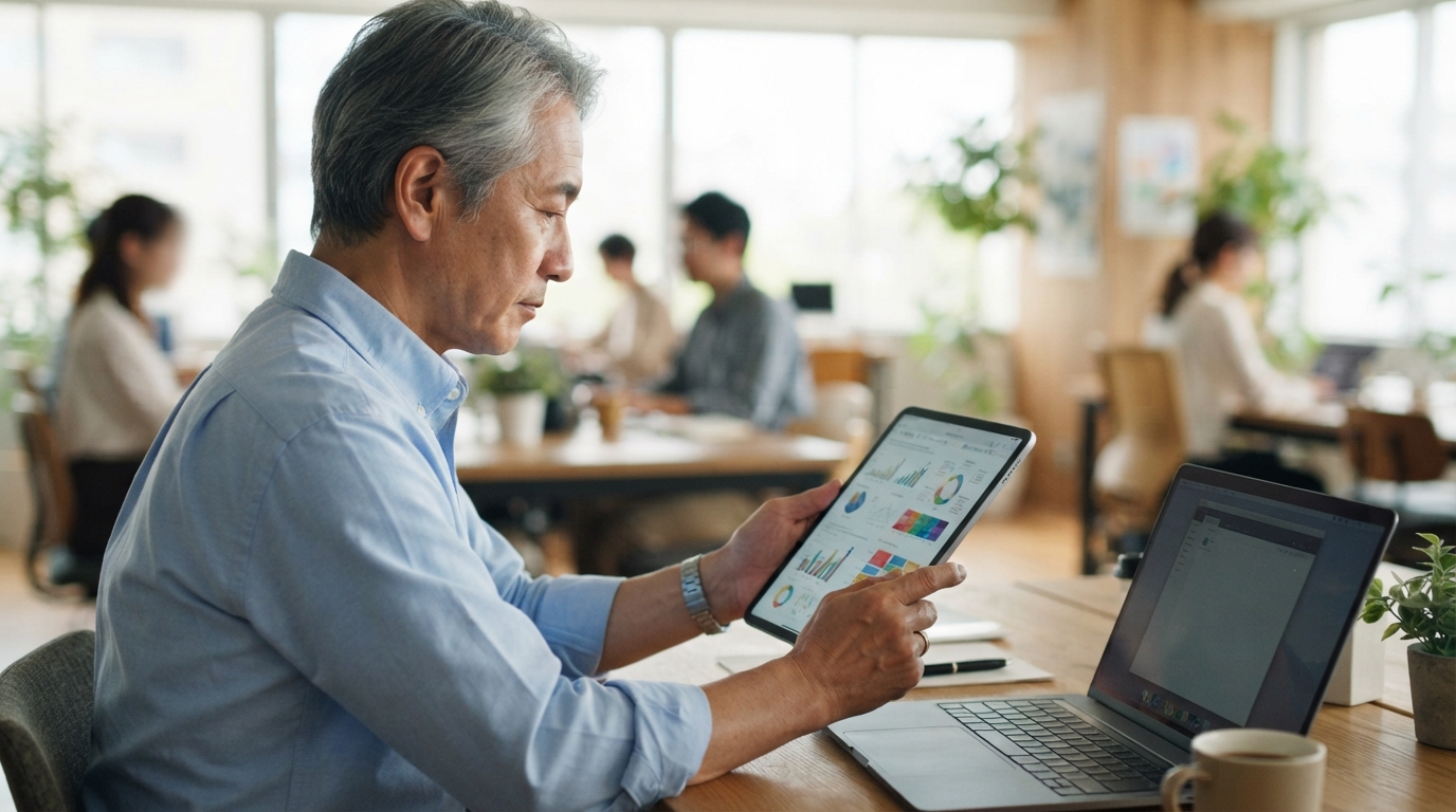 求人広告の費用を検討する日本人の人事担当者